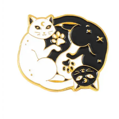 BROOCH LAPEL ENAMEL Magical Pins Pin (Page 1) - Ying Yang Kitty - Clothing & Apparel