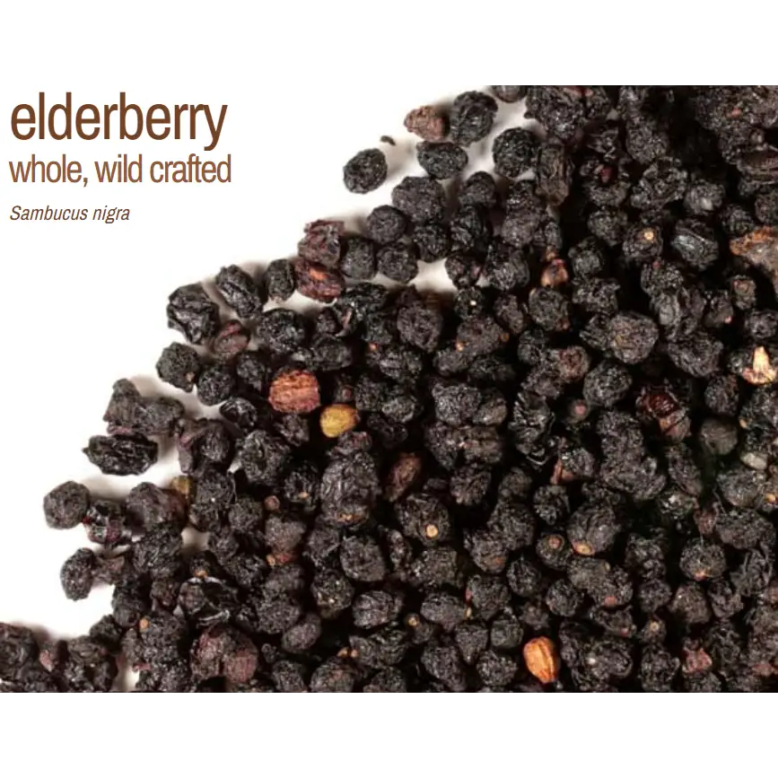 Bulk Herbs by the Half Ounce (.5 oz) - Elderberry Whole - Herbs & Accessories