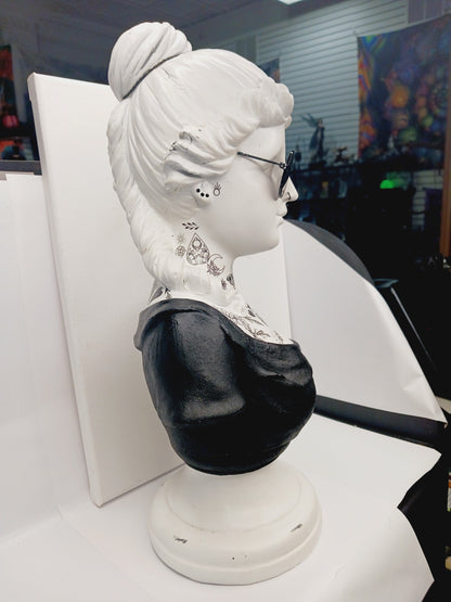 🗿✨ Bust Statues with Tattoos – Bold Artistry Modern Magic and Unique Decor!🎨 Made by Samantha Dentterder