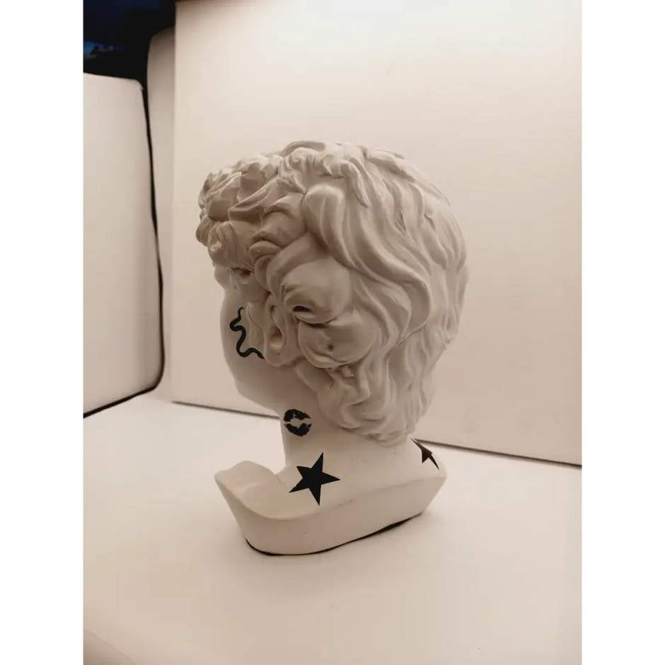 🗿✨ Bust Statues with Tattoos – Bold Artistry Modern Magic and Unique Decor!🎨 Made by Samantha Dentterder