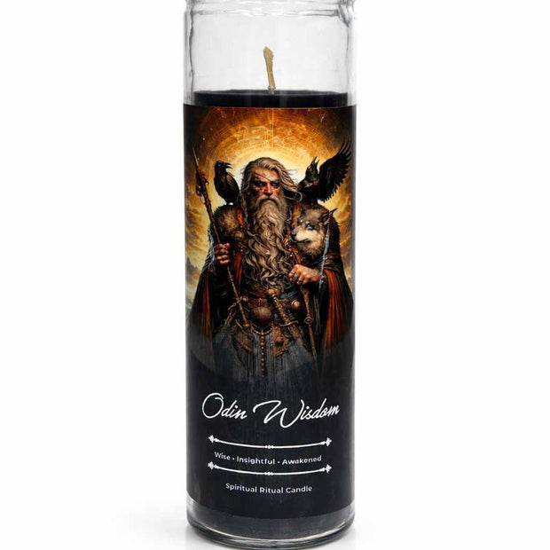 Odin Wisdom Ritual Jar Candle (8" x 2", 7 Day Style)