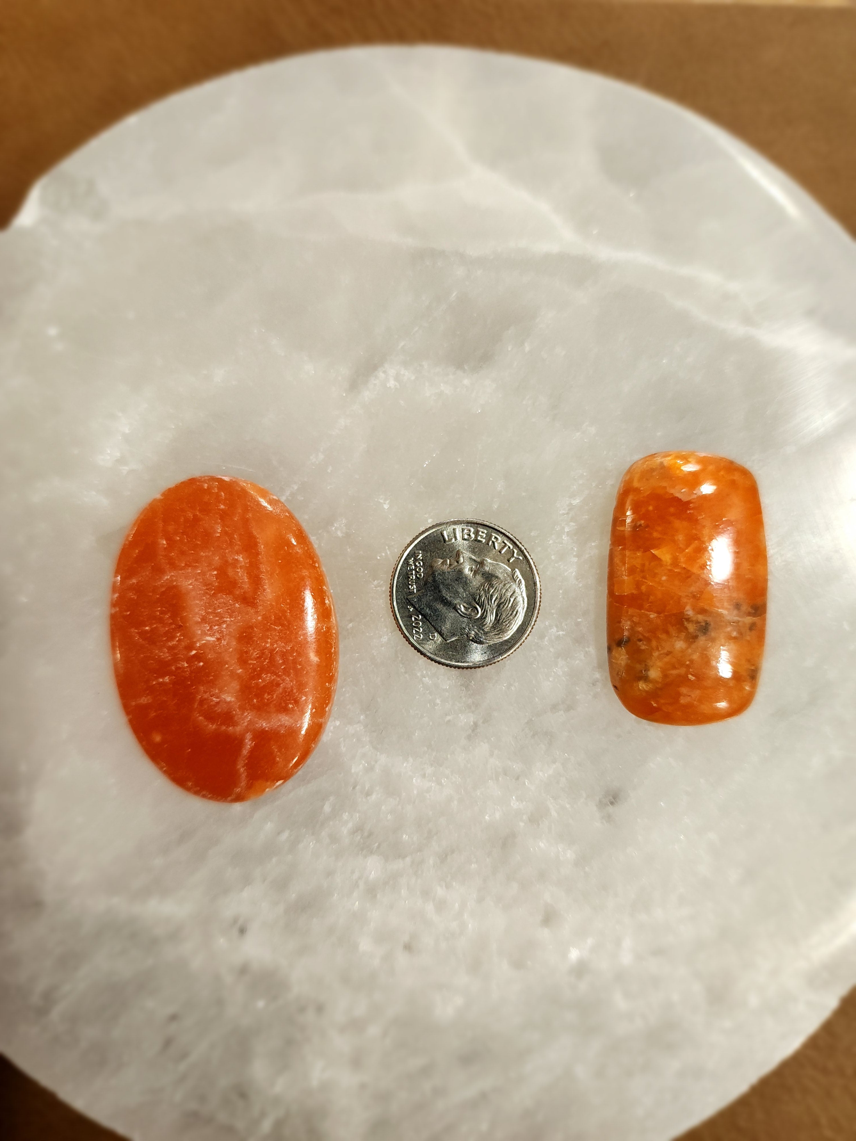 Cabochons for Jewelry Making - Orange Calcite - Jewelry