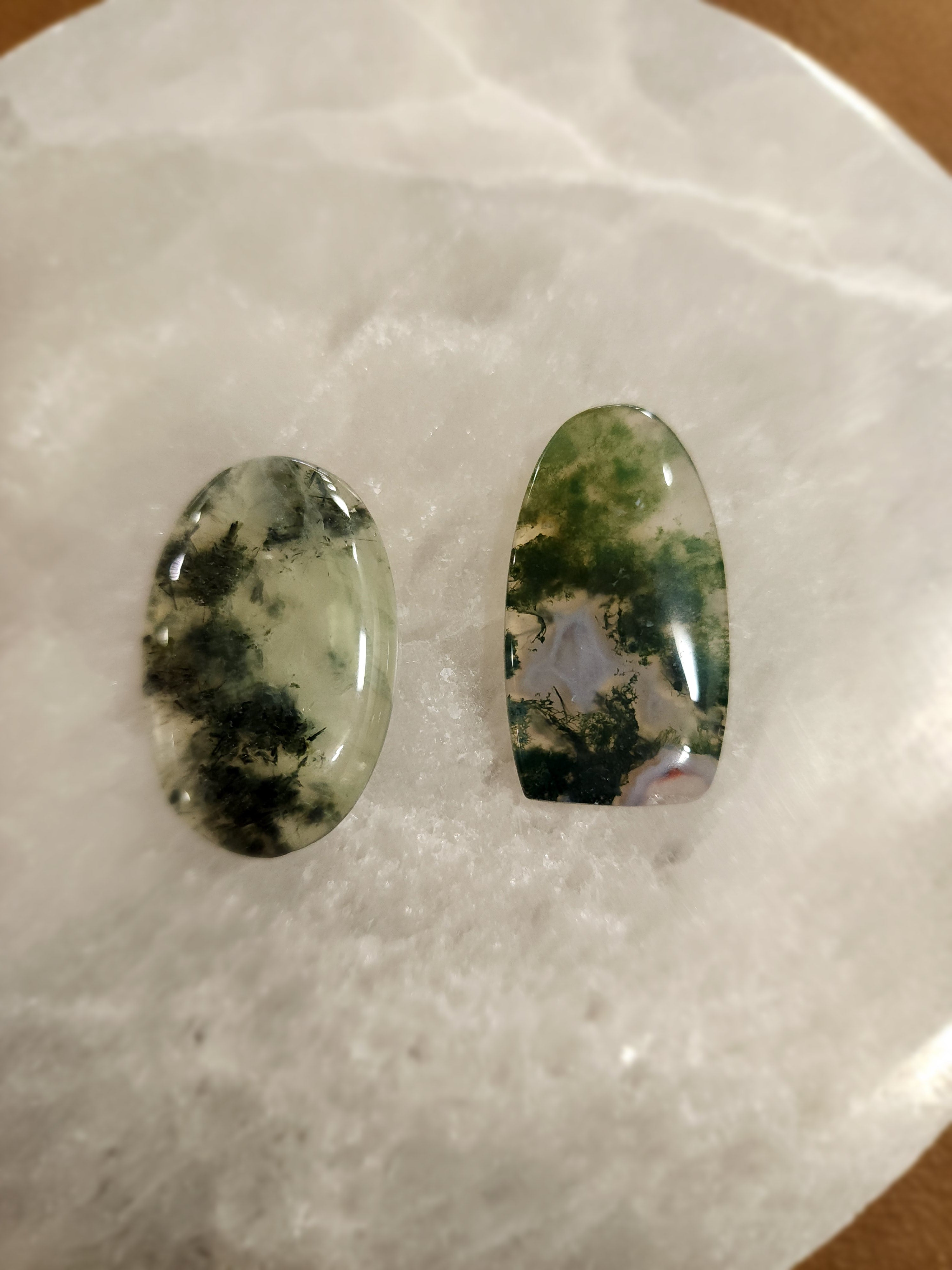 Cabochons for Jewelry Making - Moss Agate - Jewelry
