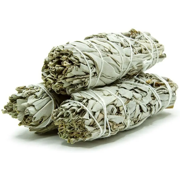 California White Sage - 4’’ Smudge Stick - Incense & Burners