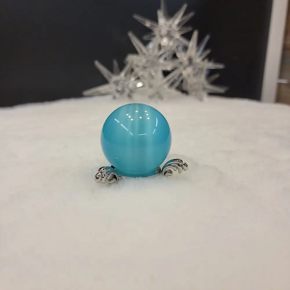 CATS EYE SPHERES - 1 1/2’’ - 02. AQUA BLUE CATS EYE SPHERES / Pink 1” - Spheres