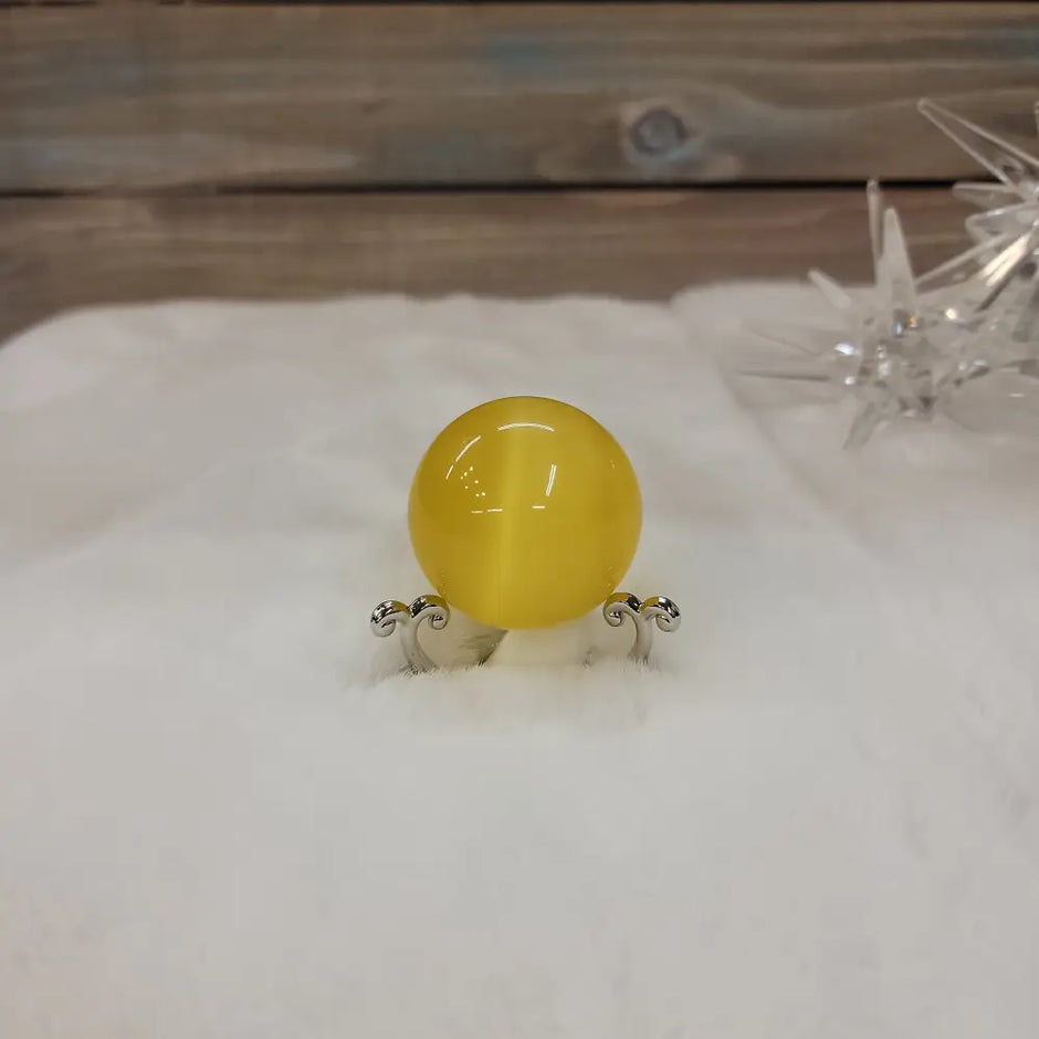 CATS EYE SPHERES - 1 1/2’’ - 05. YELLOW CATS EYE SPHERES / Pink 1” - Spheres