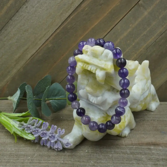 💜✨ Amethyst Bracelet 8mm – Peace Intuition and Spiritual Protection 🌙 - OMC BRACELETS