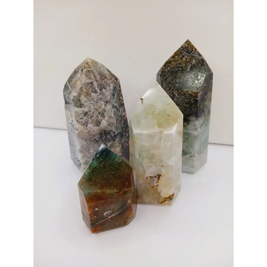 💙✨ Chrysocolla Chalcopyrite & Fuchsite Towers – Empowerment Abundance & Heart Healing! 🌿 - Towers