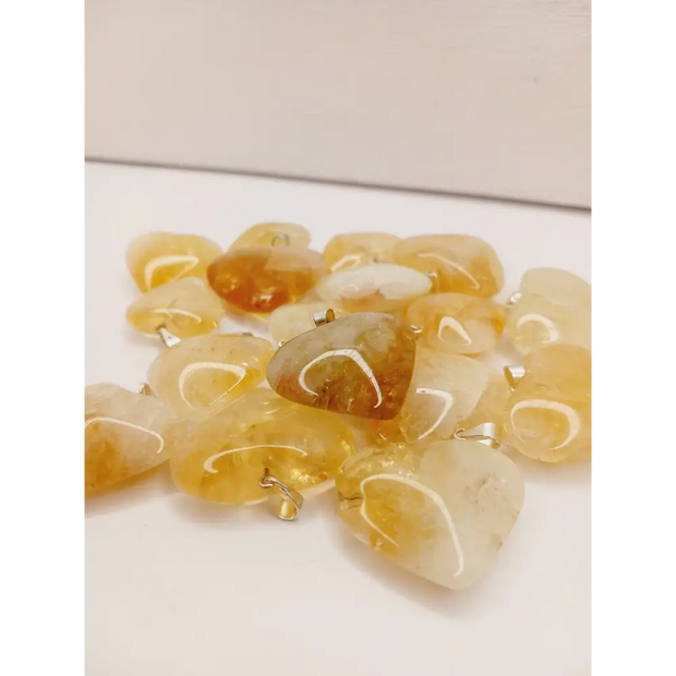 💛🌈 Citrine Heart Pendant – Joy Abundance and Intuitive Light ✨