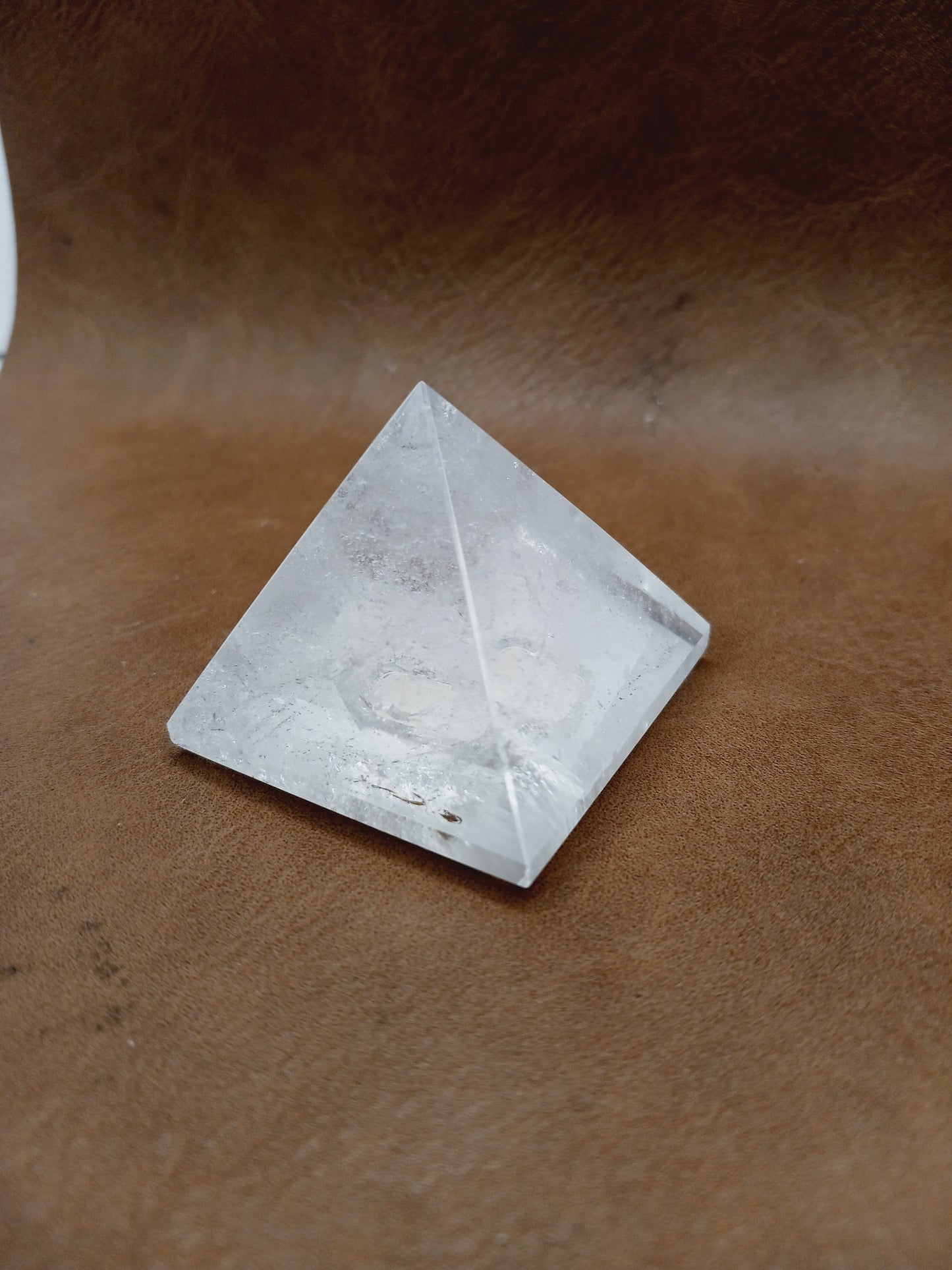 🌈🔺 Clear Quartz Pyramid – Amplify Cleanse and Illuminate ✨ - 6 - Carvings