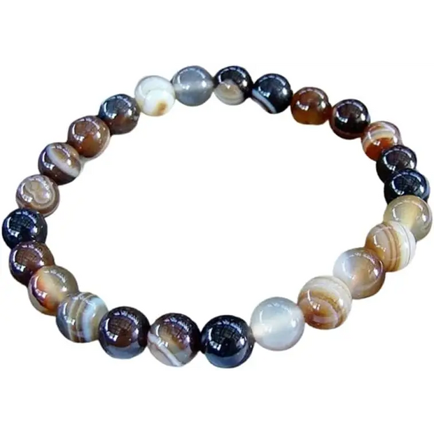 ☕✨ Coffee Agate Bracelet 8mm – Grounding Stability and Comfort 🤎 - OMC BRACELETS
