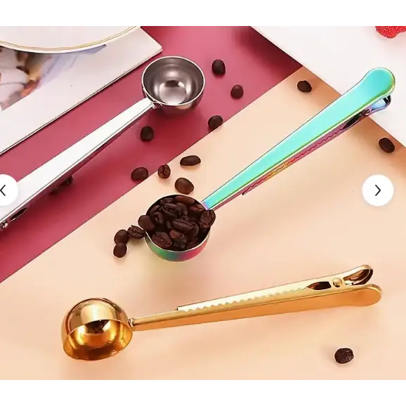 Coffee Measure Spoon with Closure Clip - Teas & Accessories