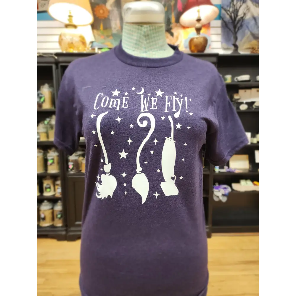 Come We Fly - Spiritual Tshirt Designs - Purple / Small - Clothing & Apparel