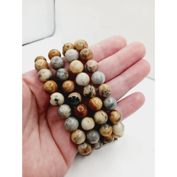Crazy Lace Agate Bracelet - 10mm - OMC BRACELETS