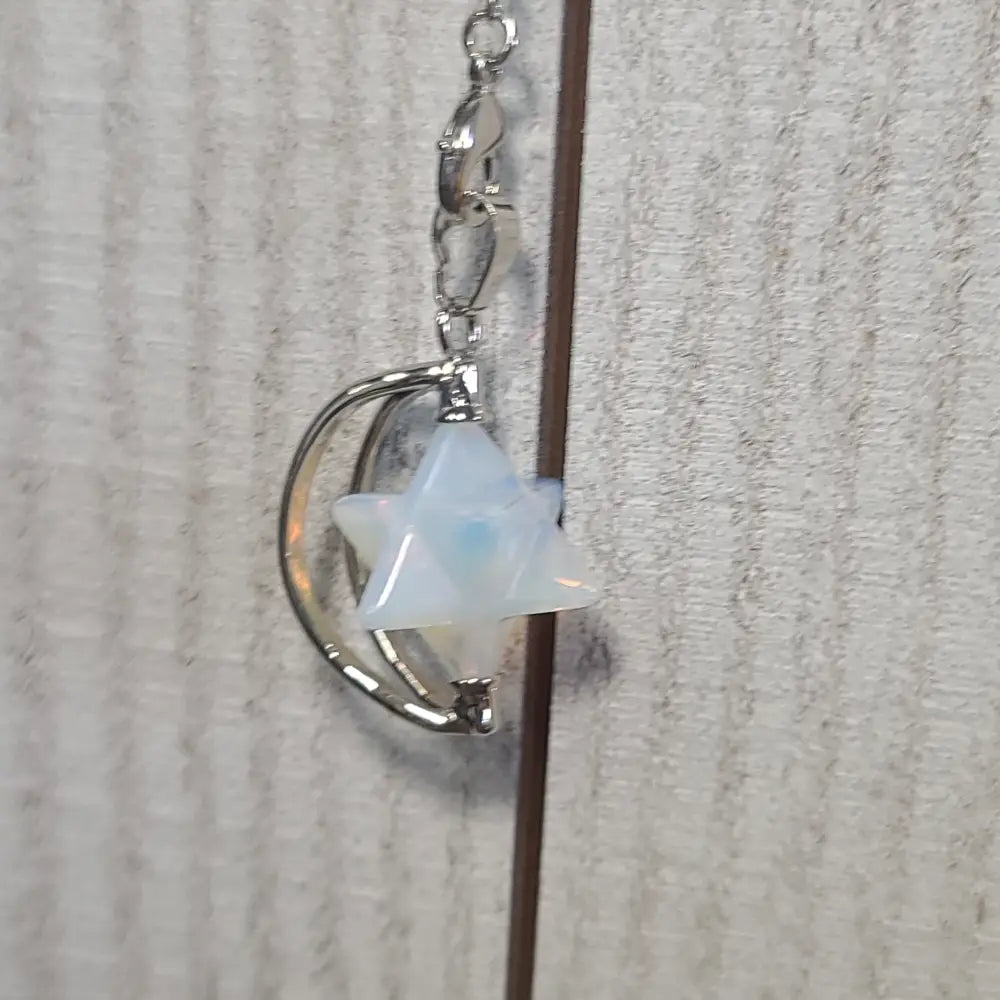 Crescent Moon Pendulum - Opalite - Pendulums & Mats