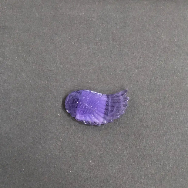 Crystal Angel Wings 2.5’’ – Guardian Angel Energy | The Mystical Moons - Purple Fluorite - 1 - Carvings