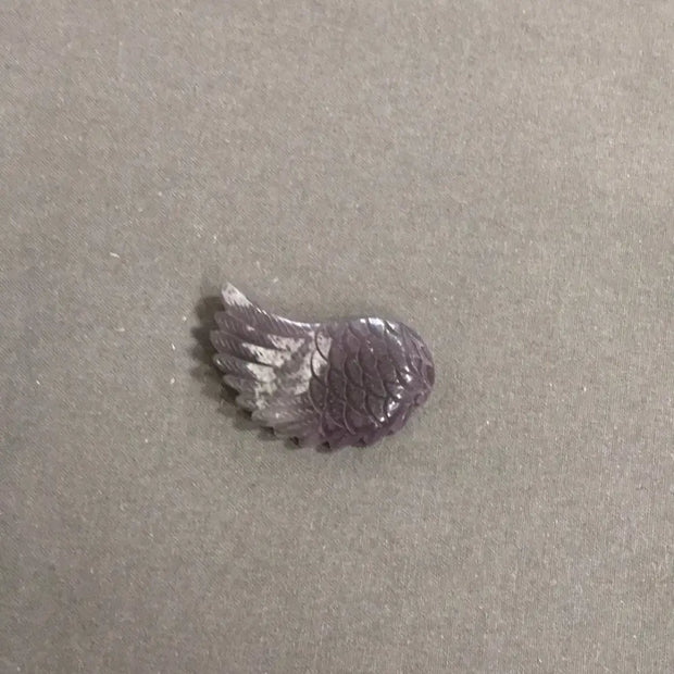 Crystal Angel Wings 2.5’’ – Guardian Angel Energy | The Mystical Moons - Rainbow Fluorite - 3 - Carvings