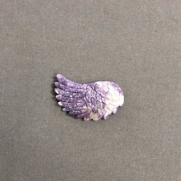 Crystal Angel Wings 2.5’’ – Guardian Angel Energy | The Mystical Moons - Lepidolite - 2 - Carvings