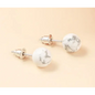 6MM & 8MM Bead Crystal Earrings - 8MM Howlite - Jewelry