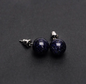 6MM & 8MM Bead Crystal Earrings - 8MM Blue Goldstone - Jewelry
