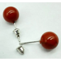 6MM & 8MM Bead Crystal Earrings - 8MM Red Jasper - Jewelry
