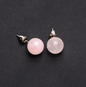6MM & 8MM Bead Crystal Earrings - 8MM Rose Quartz - Jewelry