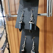 Crystal Bi-Point Earrings - Black Agate - Jewelry