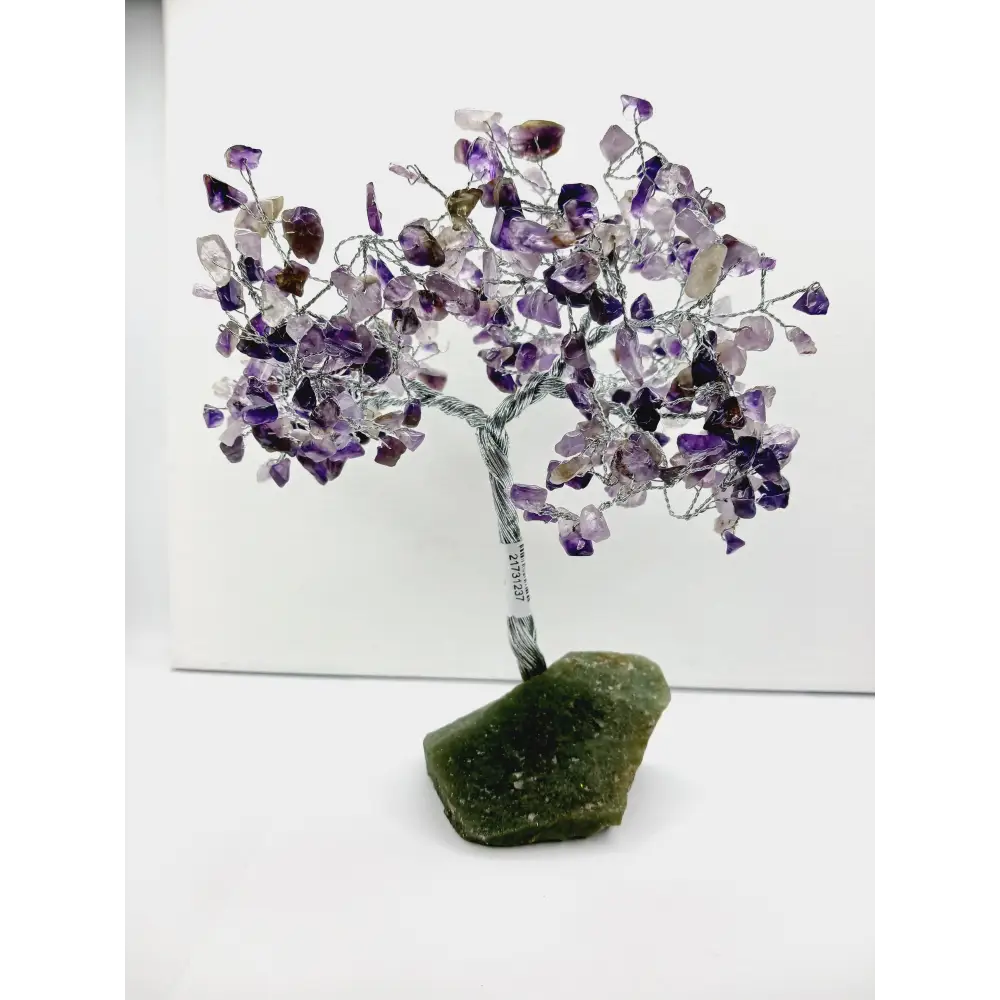 9’’ Crystal Gemstone Trees - 9’’ Amethyst (silver) - Home Decor