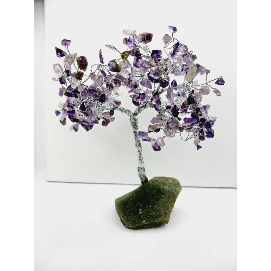 9’’ Crystal Gemstone Trees - 9’’ Amethyst (silver) - Home Decor