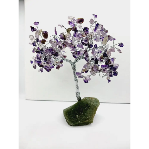 9’’ Crystal Gemstone Trees - 9’’ Amethyst (silver) - Home Decor