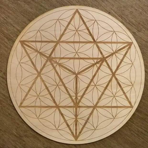 Crystal Grids 8’’ - Flower of Life Metatrons Cube - Grid Working