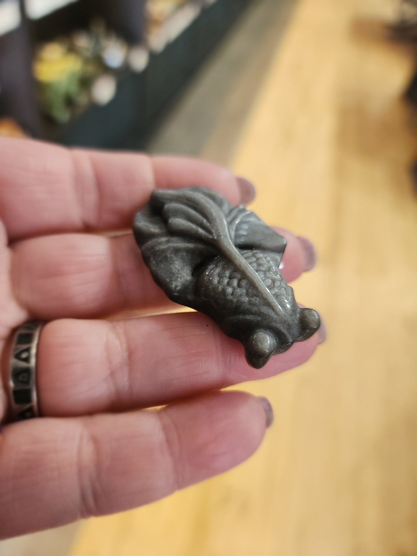 🐟✨ Crystal Koi Collection (2’’) – Abundance Transformation & Good Fortune! 💎 - Silver Sheen Obsidian - Carvings