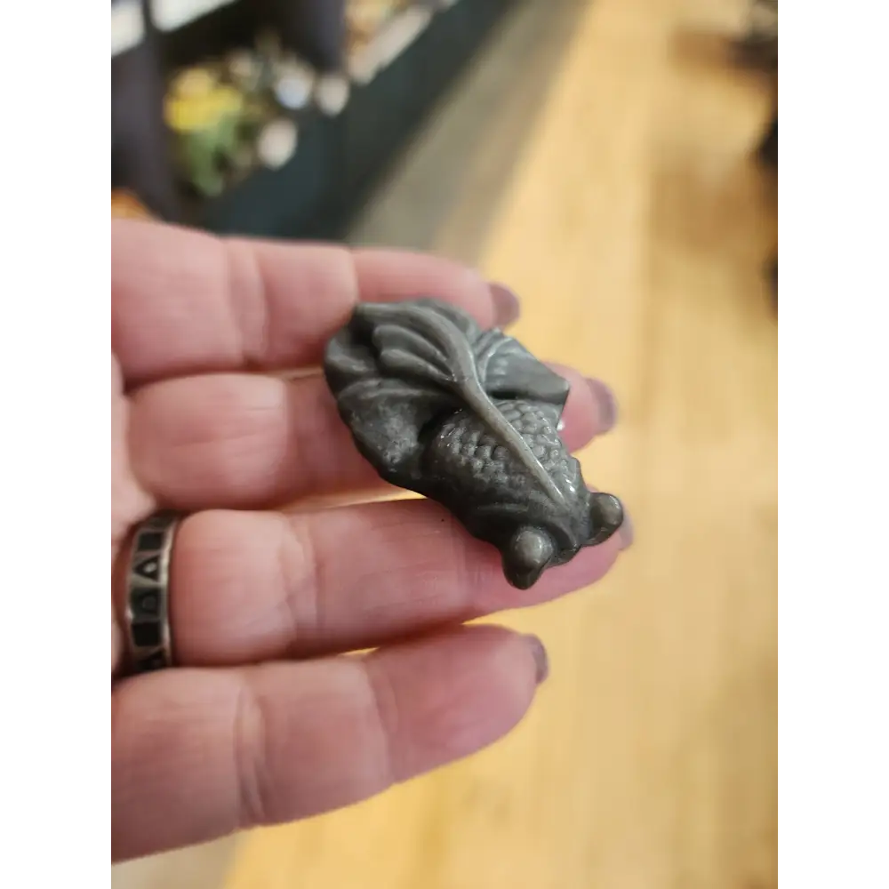 🐟✨ Crystal Koi Collection (2’’) – Abundance Transformation & Good Fortune! 💎 - Silver Sheen Obsidian - Carvings