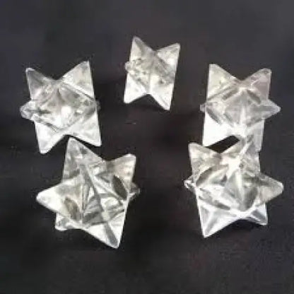🔯✨ Crystal Merkabahs 1.5’’ – Ascension Protection and Sacred Geometry Magic! 🌟 - Clear Quartz 1 5/8’’ - Carvings
