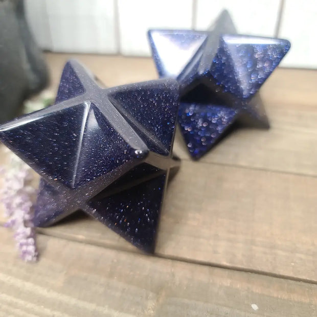 2’’ Merkabahs - Blue Sunstone - Carvings
