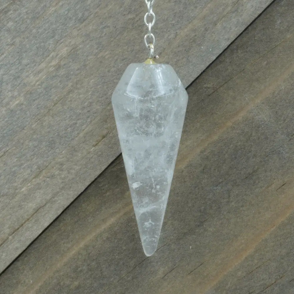 CRYSTAL PENDULUM - Clear Quartz - Pendulums & Mats