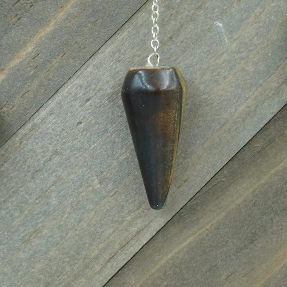 CRYSTAL PENDULUM - Tigers Eye - Pendulums & Mats