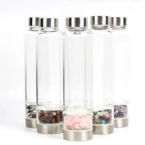 Crystal Water Bottles - Assorted Stone Choices - Caribean Calcite - Crystal Water Bottles