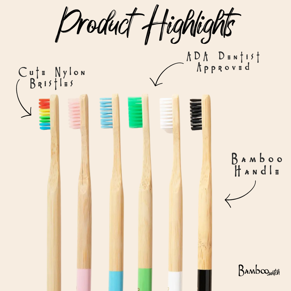 Adult Bamboo Toothbrush | Green