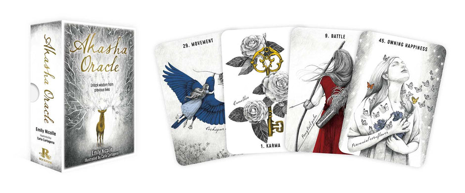 Akasha Oracle (Rockpool Publishing) – 48 Cards, Guidebook, and Two Divining Boards for Akashic Records Readings