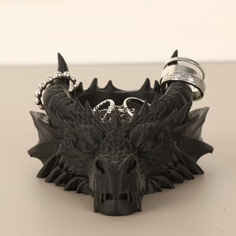 3D Printed Dragon Head Fantasy Style Decorative Tray (4.14