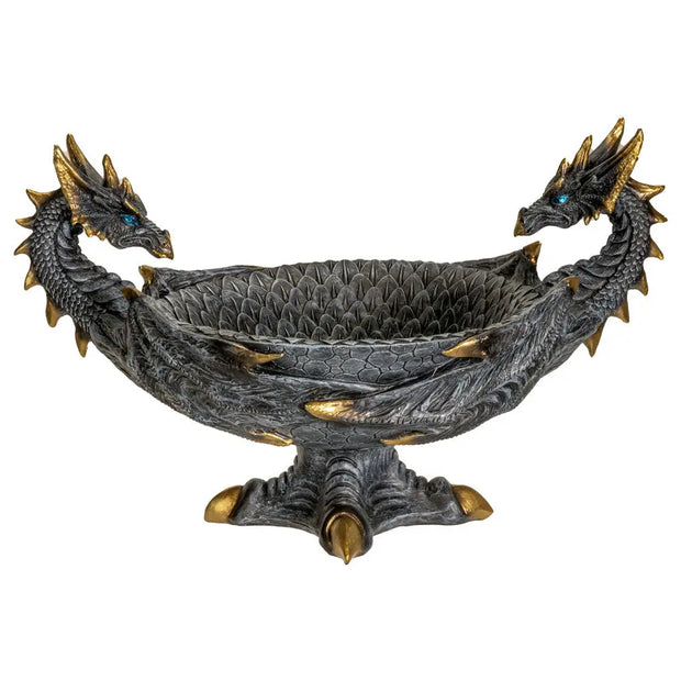 🐉🐉✨ Daring Double Dragon Bowl – Bold Power & Mystical Charm for Your Sacred Space! 🕯️ - Statues
