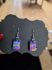 🌈✨ Dichroic Glass Earrings – Iridescent Color Magical Sparkle and Wearable Art! 🔮 Pair 3