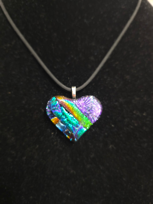 🌈✨ Dichroic Glass Earrings – Iridescent Color Magical Sparkle and Wearable Art! 🔮 Pair 1