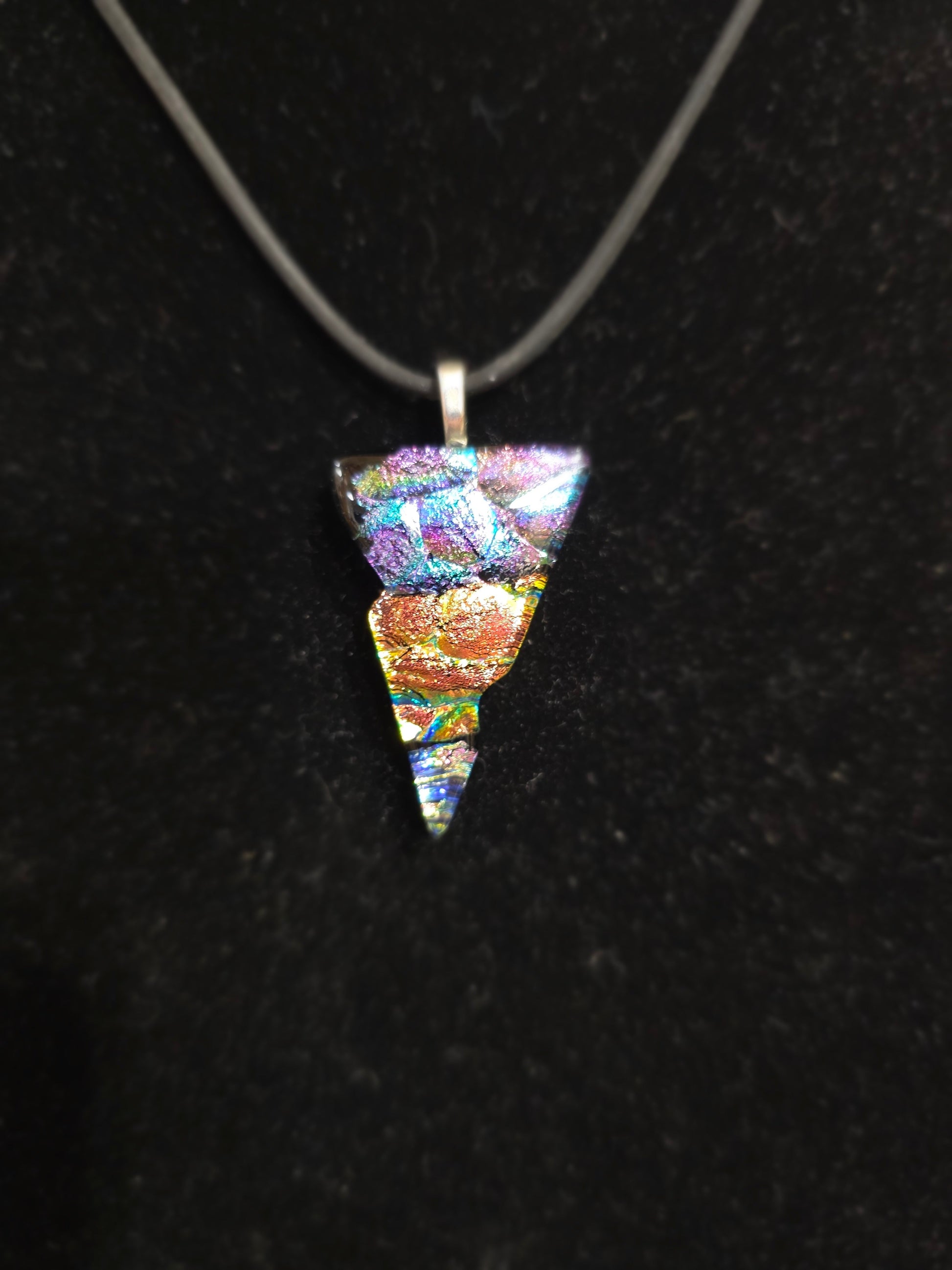 🌈✨ Dichroic Glass Earrings – Iridescent Color Magical Sparkle and Wearable Art! 🔮 Pair 4