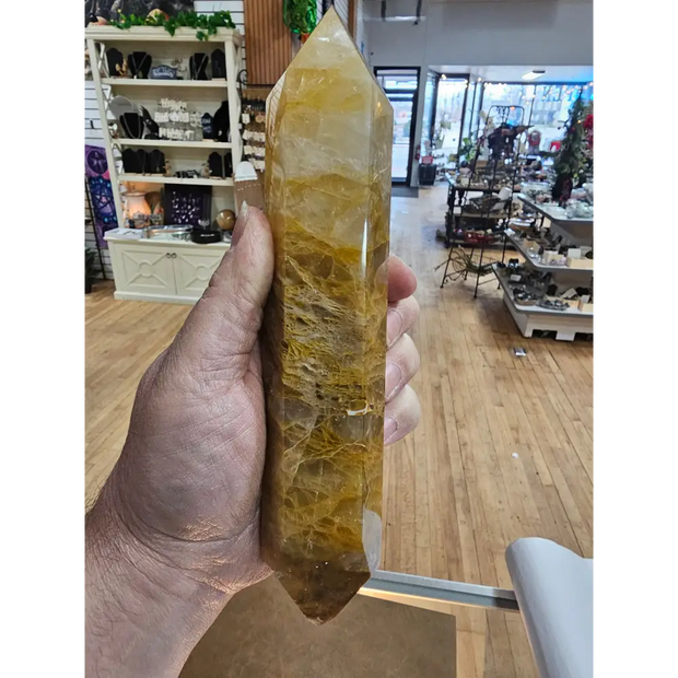 🌞✨ Double Terminated Golden Healer Quartz (9’’) – Powerful Healing Amplified Energy & Divine Light! 🌟 - 1 - Towers