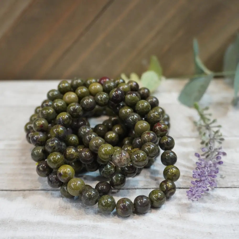 🐉✨ Dragon’s Blood Jasper Bracelet 8mm – Courage Vitality and Protection 🌿 - OMC BRACELETS