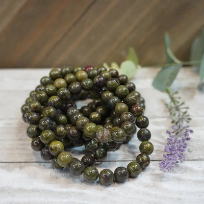 🐉✨ Dragon’s Blood Jasper Bracelet 8mm – Courage Vitality and Protection 🌿 - OMC BRACELETS