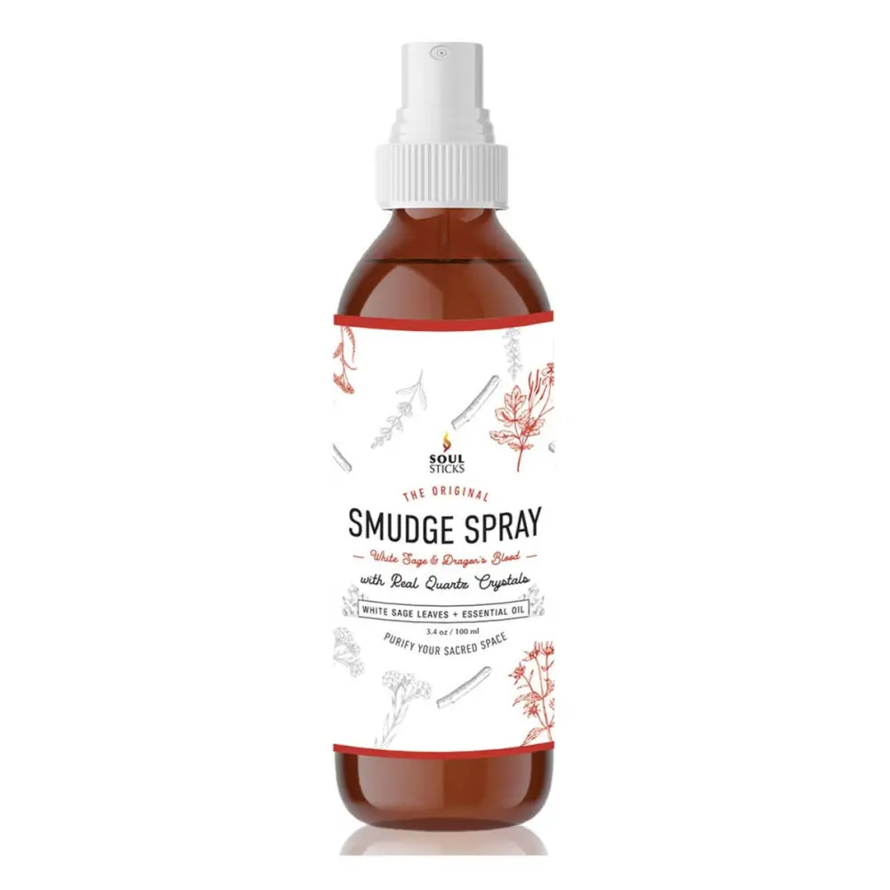 🐉🌿 Dragon’s Blood Sage Smudge Spray – Cleansing Protection and Quartz Energy ✨