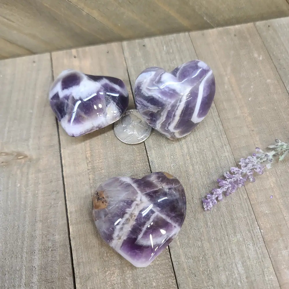 Dream Amethyst Hearts - 1 - Carvings